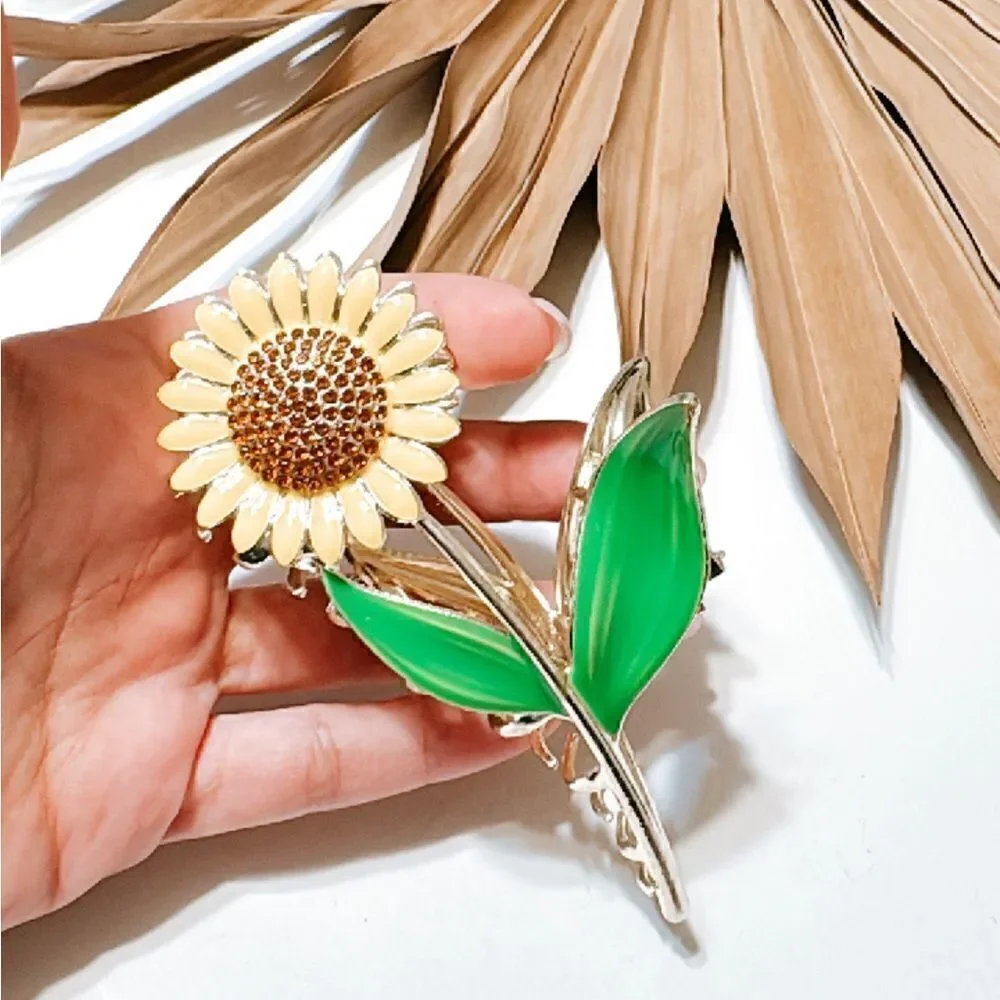 Sunflower hair clips S767